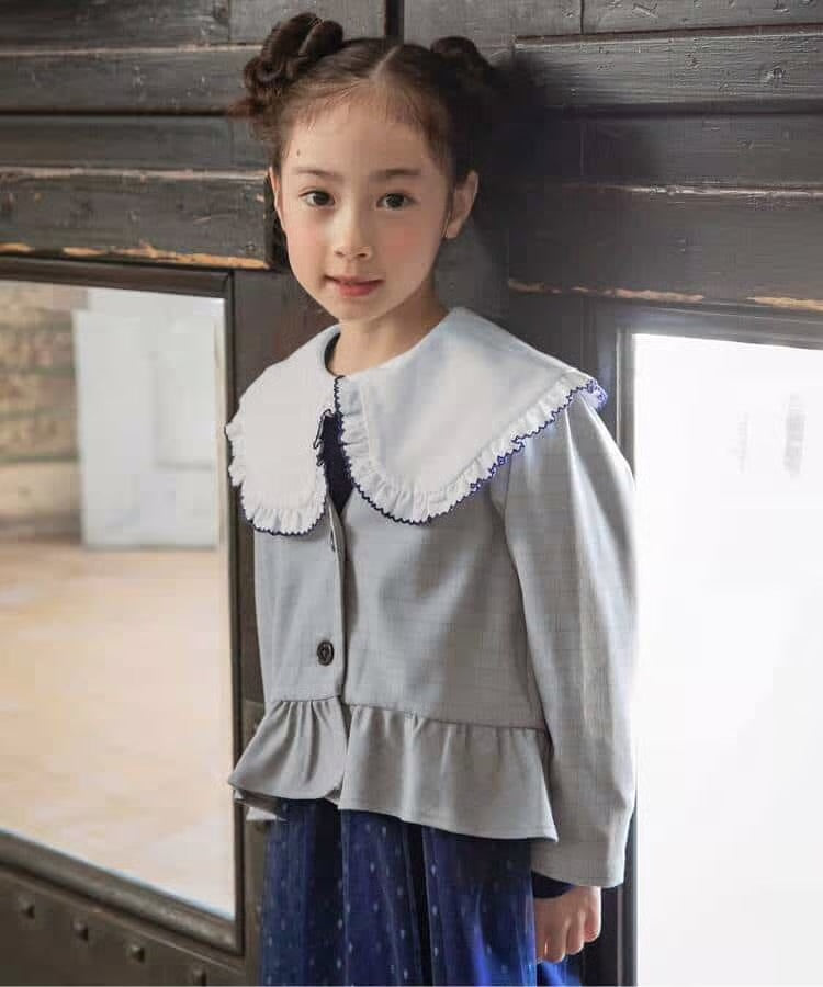 日本童裝 BREEZE 花邊西裝外套 90-140cm 女童款 冬季 OUTERWEAR 面試/宴會/表演