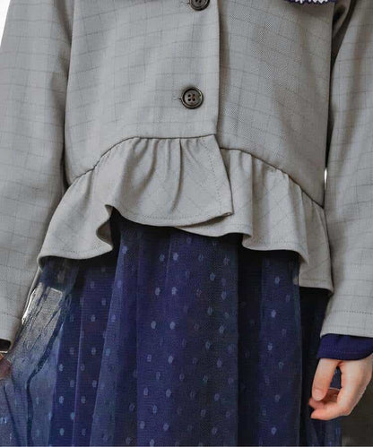 日本童裝 BREEZE 花邊西裝外套 90-140cm 女童款 冬季 OUTERWEAR 面試/宴會/表演