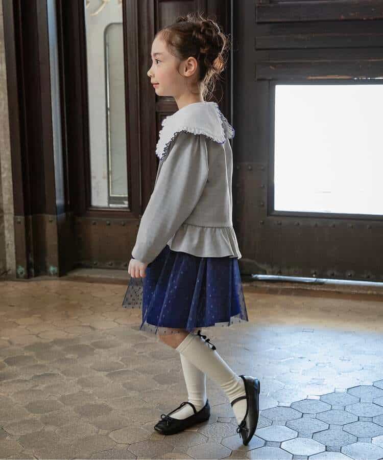 日本童裝 BREEZE 花邊西裝外套 90-140cm 女童款 冬季 OUTERWEAR 面試/宴會/表演