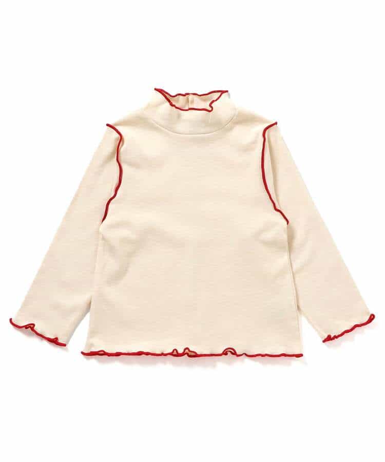 日本童裝 BREEZE 絲絨荷葉邊兩件套裝 80-140cm 女童款 冬季 TOPS 聖誕紅/新年紅