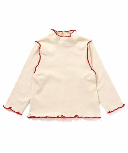 日本童裝 BREEZE 絲絨荷葉邊兩件套裝 80-140cm 女童款 冬季 TOPS 聖誕紅/新年紅