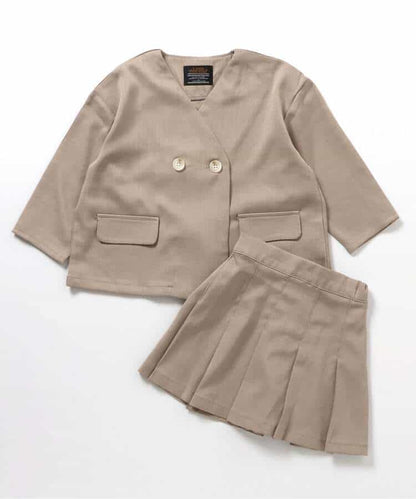 日本童裝 BREEZE 西裝外套及短裙套裝 90-140cm 女童款 冬季 SKIRTS OUTERWEAR 面試/宴會/表演