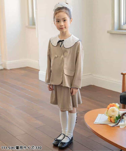 日本童裝 BREEZE 西裝外套及短裙套裝 90-140cm 女童款 冬季 SKIRTS OUTERWEAR 面試/宴會/表演