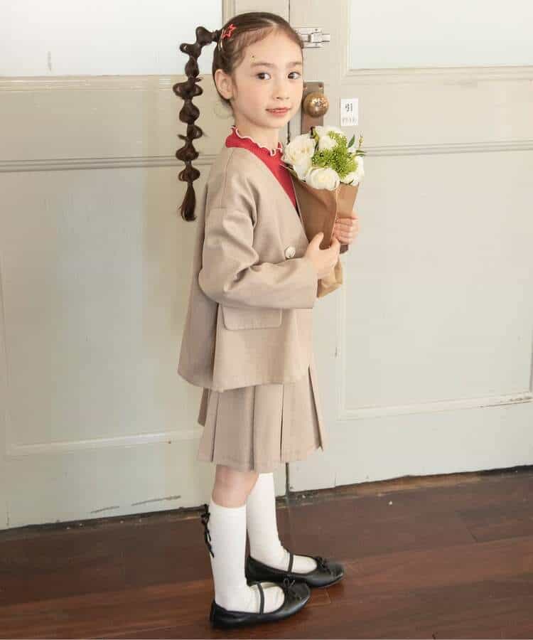 日本童裝 BREEZE 西裝外套及短裙套裝 90-140cm 女童款 冬季 SKIRTS OUTERWEAR 面試/宴會/表演