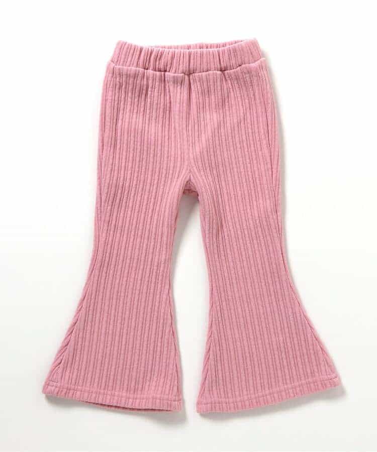 日本童裝 BREEZE 絲絨喇叭褲 80-140cm 女童款 冬季 PANTS 聖誕紅/新年紅