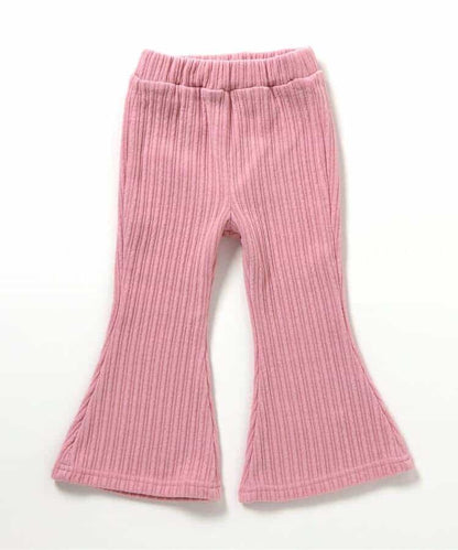日本童裝 BREEZE 絲絨喇叭褲 80-140cm 女童款 冬季 PANTS 聖誕紅/新年紅