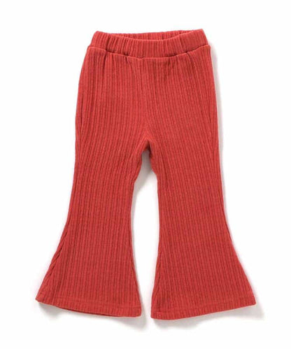 日本童裝 BREEZE 絲絨喇叭褲 80-140cm 女童款 冬季 PANTS 聖誕紅/新年紅