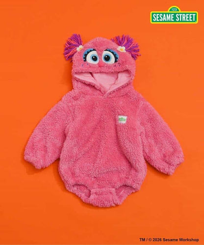 日本童裝 BREEZE x SESAME STREET 毛毛連衣 70-80cm 男童款/女童款 初生嬰兒 冬季 Jumpsuit