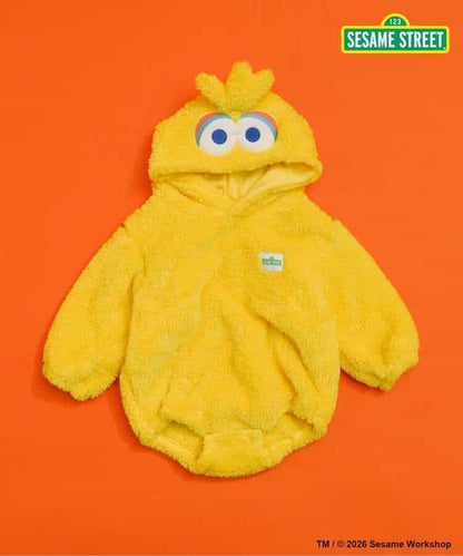 日本童裝 BREEZE x SESAME STREET 毛毛連衣 70-80cm 男童款/女童款 初生嬰兒 冬季 Jumpsuit