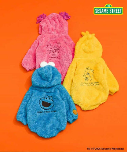 日本童裝 BREEZE x SESAME STREET 毛毛連衣 70-80cm 男童款/女童款 初生嬰兒 冬季 Jumpsuit