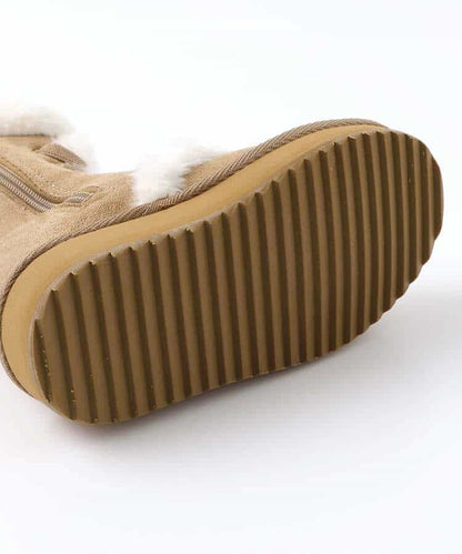 日本直送 BREEZE 繫帶仿羊皮靴 16-20cm 鞋系列 其他品牌