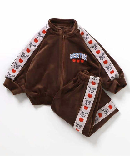 日本童裝 BREEZE x USAKUMA 天鵝絨兩件套裝 70-80cm 男童款/女童款 冬季  初生嬰兒 OUTERWEAR PANTS