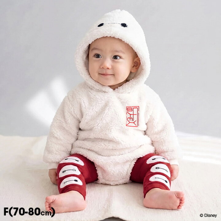 日本童裝 BDL x Disney 大白毛毛連衣 70-80cm 男童款 冬季 初生嬰兒 Jumpsuit