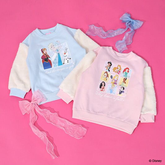 日本童裝 BDL x Disney 公主抓毛衛衣 100-130cm 女童款 冬季 TOPS
