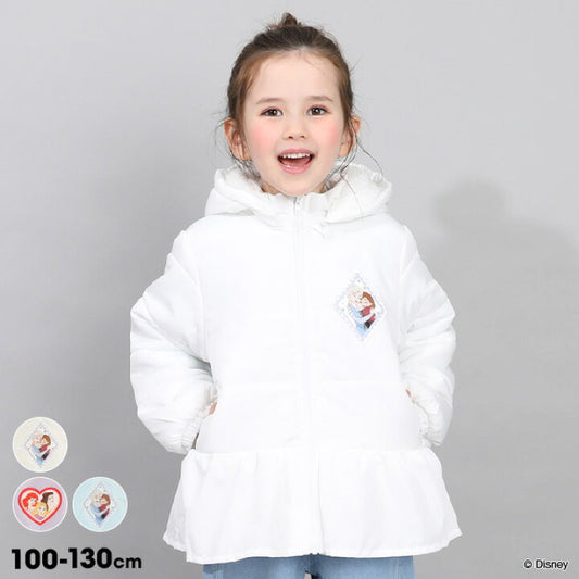 日本童裝 BDL x Disney 公主荷葉邊夾棉外套 100-130cm 女童款 冬季 (適合香港平均溫度、寒冷天氣）OUTERWEAR