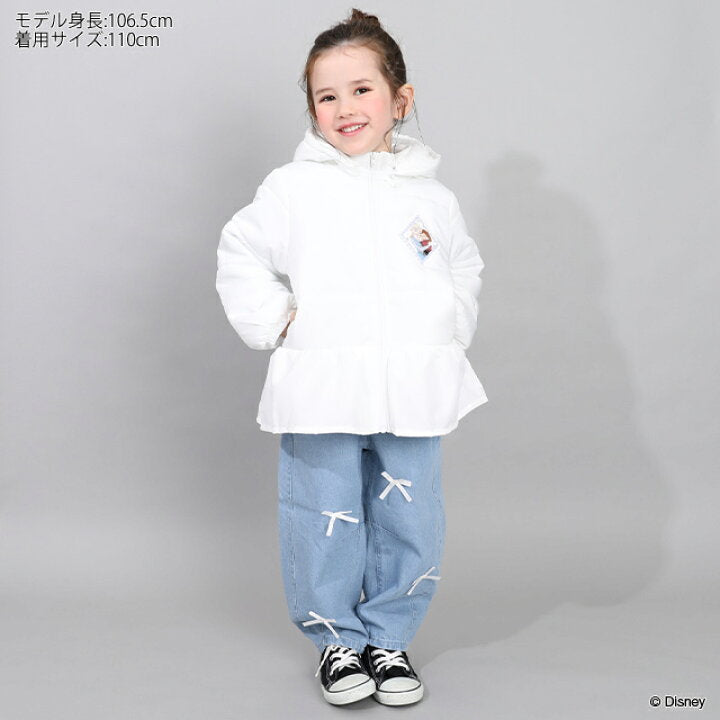 日本童裝 BDL x Disney 公主荷葉邊夾棉外套 100-130cm 女童款 冬季 (適合香港平均溫度、寒冷天氣）OUTERWEAR