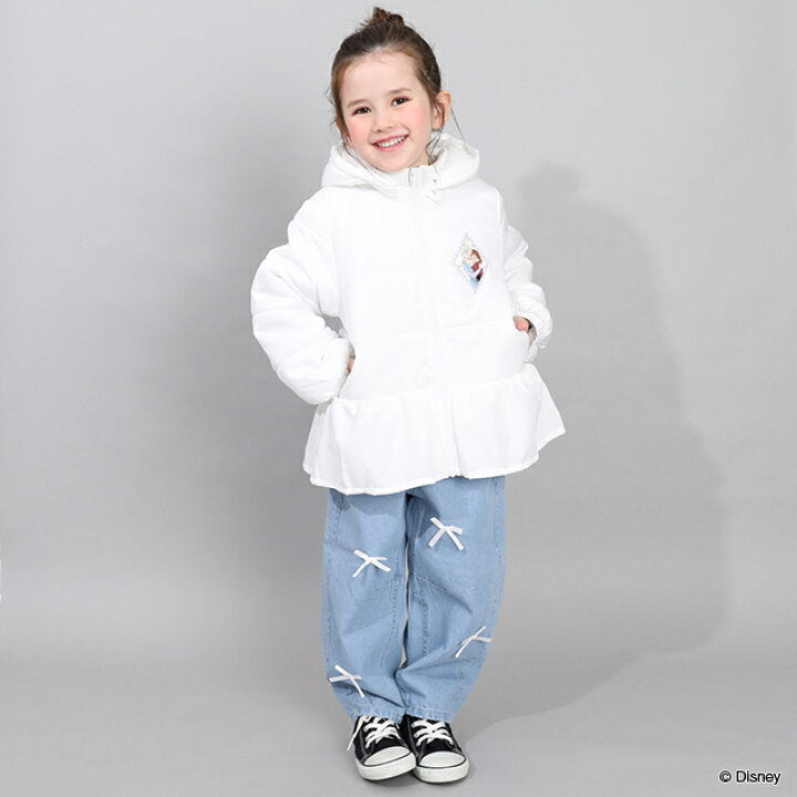 日本童裝 BDL x Disney 公主荷葉邊夾棉外套 100-130cm 女童款 冬季 (適合香港平均溫度、寒冷天氣）OUTERWEAR