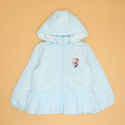 日本童裝 BDL x Disney 公主荷葉邊夾棉外套 100-130cm 女童款 冬季 (適合香港平均溫度、寒冷天氣）OUTERWEAR