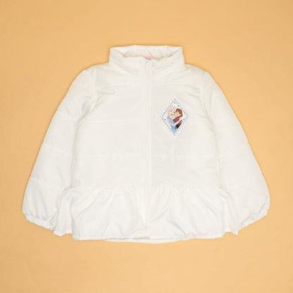 日本童裝 BDL x Disney 公主荷葉邊夾棉外套 100-130cm 女童款 冬季 (適合香港平均溫度、寒冷天氣）OUTERWEAR