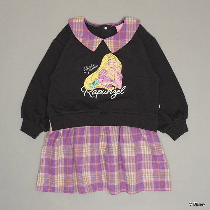 日本童裝 BDL x Disney 公主拼接格仔裙 100-130cm 女童款 冬季 DRESSES