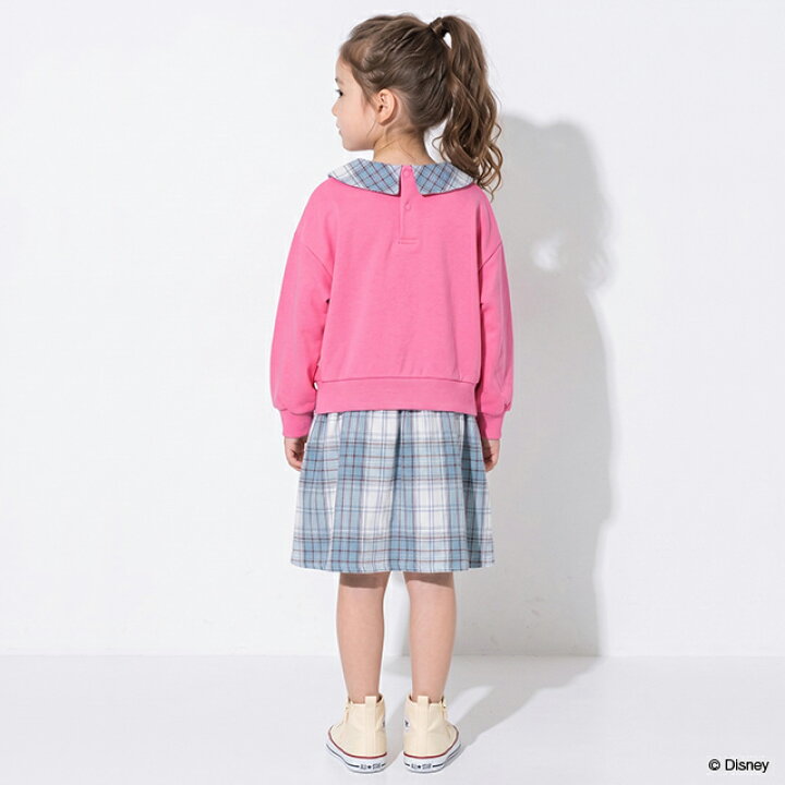 日本童裝 BDL x Disney 公主拼接格仔裙 100-130cm 女童款 冬季 DRESSES