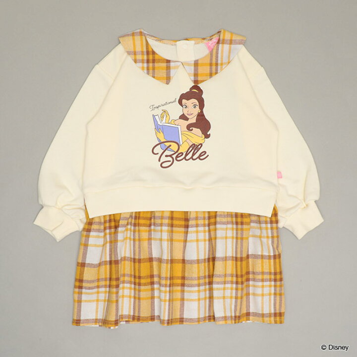 日本童裝 BDL x Disney 公主拼接格仔裙 100-130cm 女童款 冬季 DRESSES