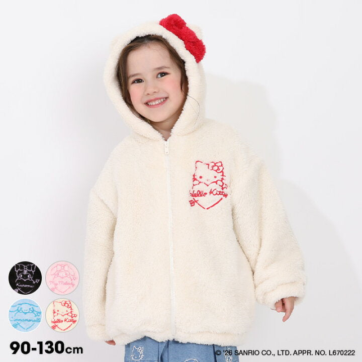 日本童裝 BDL x Sanrio 毛毛可愛外套 90-130cm 女童款 冬季 (適合初秋、香港平均溫度、寒冷天氣）OUTERWEAR