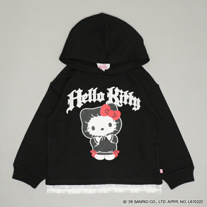 日本童裝 BDL x Sanrio 蕾絲邊連帽衛衣 90-140cm 女童款 冬季 TOPS
