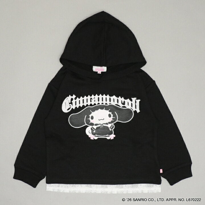 日本童裝 BDL x Sanrio 蕾絲邊連帽衛衣 90-140cm 女童款 冬季 TOPS