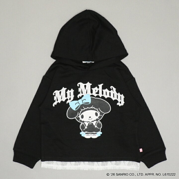 日本童裝 BDL x Sanrio 蕾絲邊連帽衛衣 90-140cm 女童款 冬季 TOPS