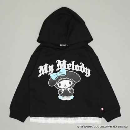 日本童裝 BDL x Sanrio 蕾絲邊連帽衛衣 90-140cm 女童款 冬季 TOPS