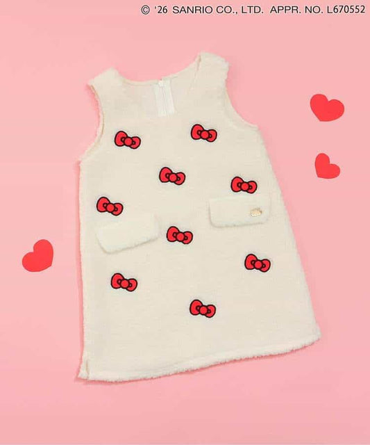 日本童裝 apres les cours x Sanrio 毛毛背心裙 90-130cm 女童款 冬季 DRESSES
