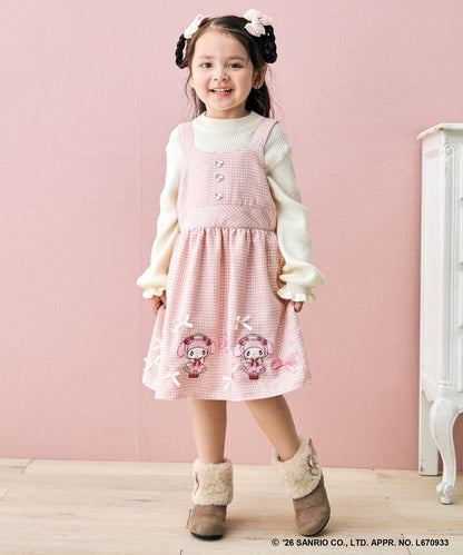 日本童裝 ANY#26 x Sanrio 吊帶格仔裙 110-140cm 女童款 秋季 DRESSES