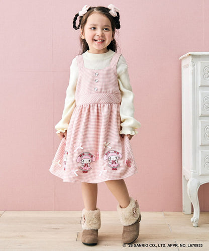 日本童裝 ANY#26 x Sanrio 吊帶格仔裙 110-140cm 女童款 秋季 DRESSES