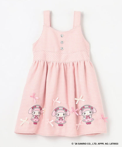 日本童裝 ANY#26 x Sanrio 吊帶格仔裙 110-140cm 女童款 秋季 DRESSES