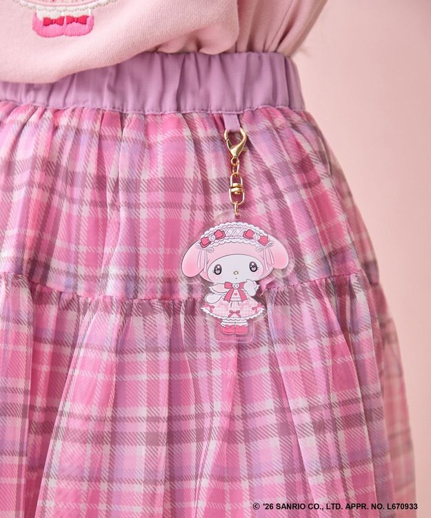 日本童裝 ANY#26 x Sanrio 薄紗裙配夢幻緞帶鑰匙扣 110-140cm 女童款 秋季 SKIRTS
