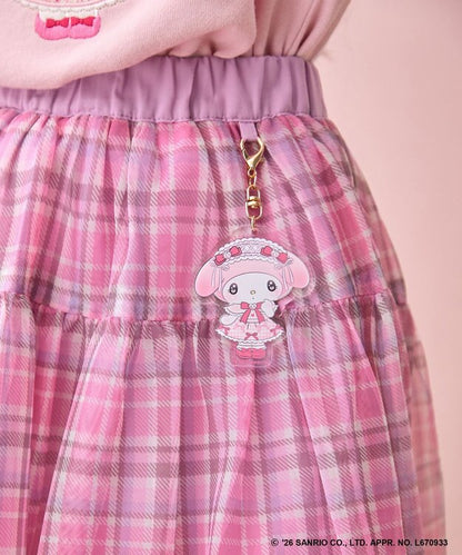日本童裝 ANY#26 x Sanrio 薄紗裙配夢幻緞帶鑰匙扣 110-140cm 女童款 秋季 SKIRTS