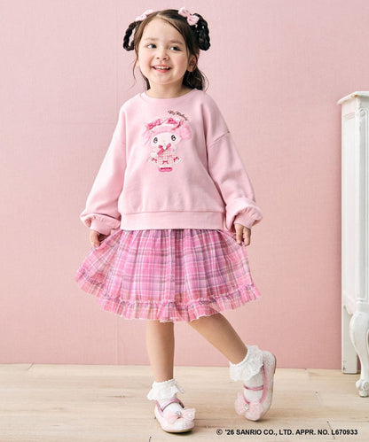 日本童裝 ANY#26 x Sanrio 毛毛貼布印花衛衣 100-150cm 女童款 秋季 TOPS