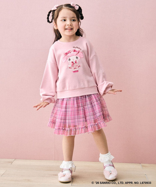 日本童裝 ANY#26 x Sanrio 毛毛貼布印花衛衣 100-150cm 女童款 秋季 TOPS