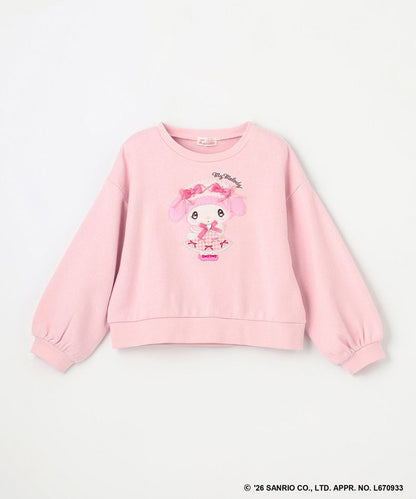 日本童裝 ANY#26 x Sanrio 毛毛貼布印花衛衣 100-150cm 女童款 秋季 TOPS