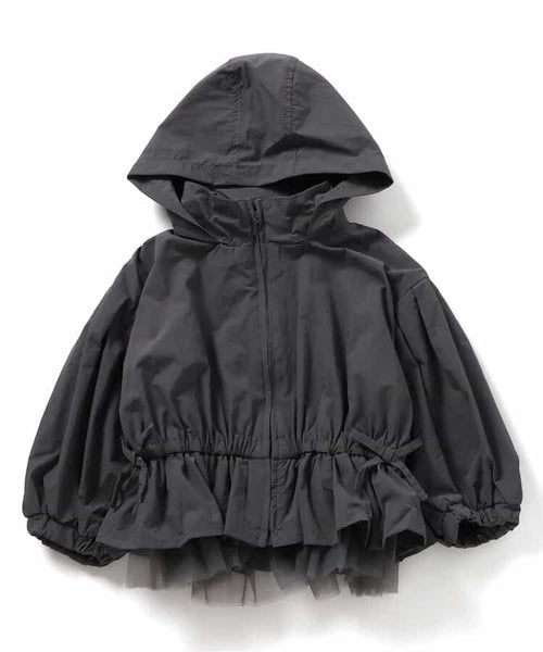 日本童裝 BREEZE 防水網紗拼接風褸 80-140cm 女童款 春季 OUTERWEAR