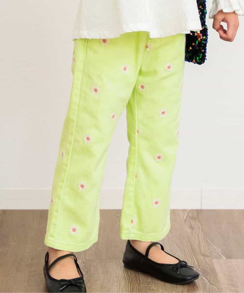 日本童裝 BREEZE 繡花牛仔長褲 80-140cm 女童款 春季 PANTS