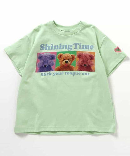 Japanese children's clothing BREEZE printed short-sleeved top 80-140cm girls summer TOPS 