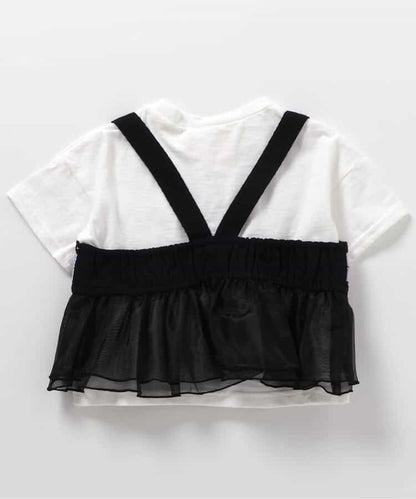 Japanese children's clothing BREEZE crochet two-piece suit 80-140cm girls summer TOPS 