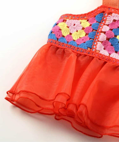 Japanese children's clothing BREEZE crochet two-piece suit 80-140cm girls summer TOPS 