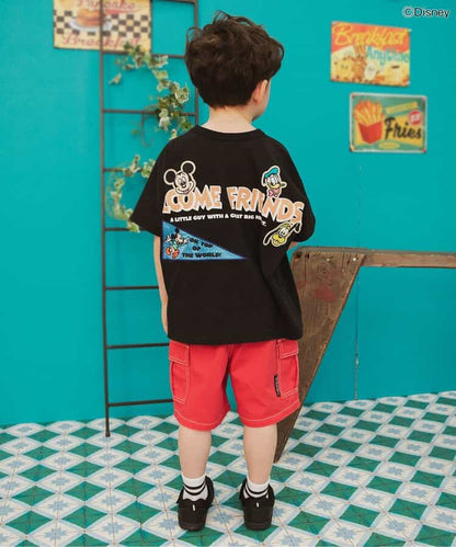 Japanese children's clothing BREEZE x Disney printed top 80-140cm boys' summer TOPS 