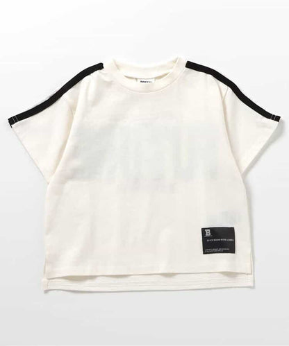 Japanese children's clothing BREEZE letter print top 90-160cm girls summer TOPS 