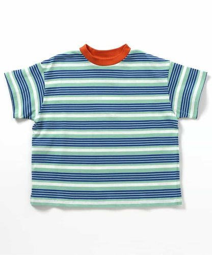 Japanese children's clothing BREEZE striped top 90-160cm boys/girls summer TOPS 