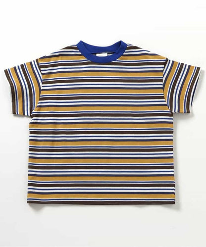 Japanese children's clothing BREEZE striped top 90-160cm boys/girls summer TOPS 