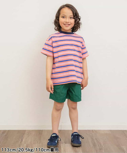 Japanese children's clothing BREEZE striped top 90-160cm boys/girls summer TOPS 